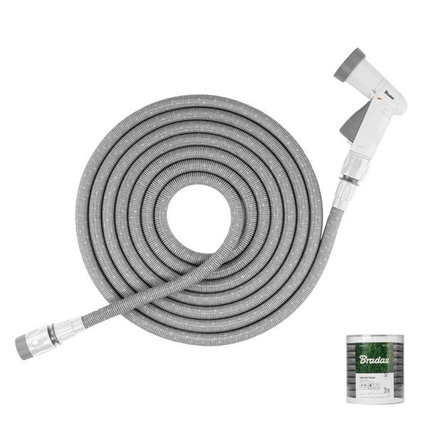 SECRET HOSE flexibilis tömlő szett (+locsolópisztoly) 8m-24m - szürke WSCH824GY