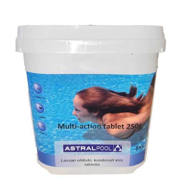 AstralPool multiaction többhatású, lassan oldódó fertőtlenítő tabletta 5kg ár/kg