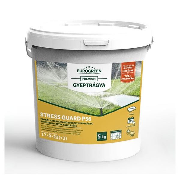 EUROGREEN Stress Guard stresszkezelő gyeptrágya P56 5 kg (125-200m2)