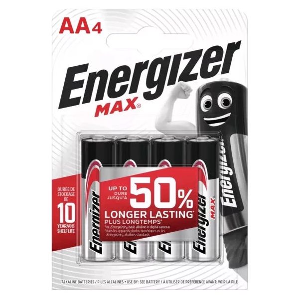 Energizer Max AA ceruza elem LR6 (4db/csom)