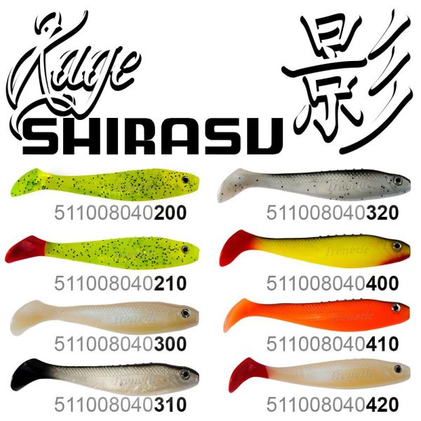 Frenetic Kage Shirasu gumihal 8cm neon/csillámos/piros úszóval