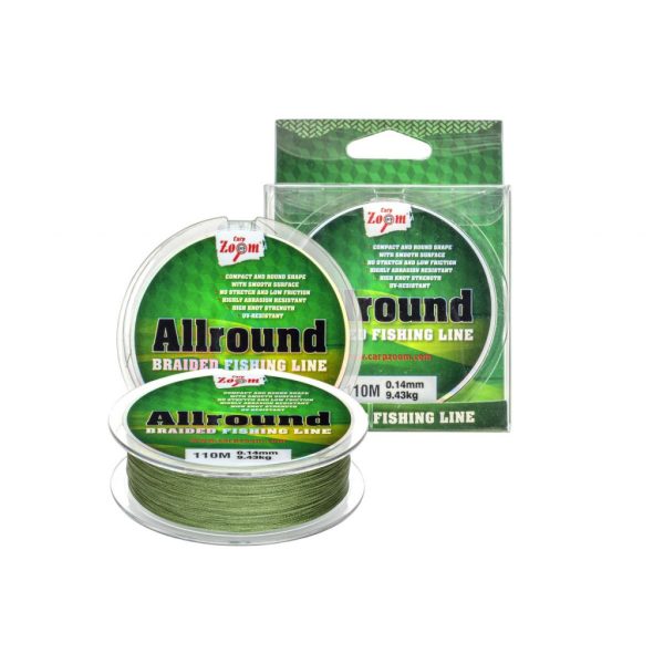 CarpZoom Allround fonott zsinór, o 0,12 mm, 110 m, 6,3 kg, zöld