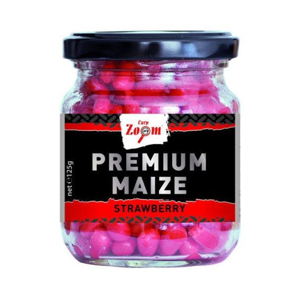 CarpZoom Prémium horgászkukorica, eper, 125 g, 220 ml