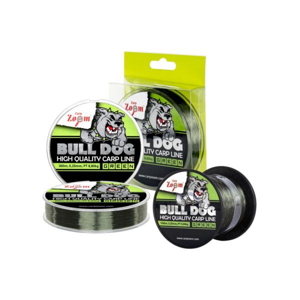 CarpZoom Bull-Dog Monofil pontyozó horgászzsinór, o 0,22 mm, 300 m, 6,9 kg, sötétzöld