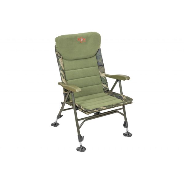 CarpZoom Recliner Komfort horgászfotel, 56x46x42/98 cm, Camou/Fleece