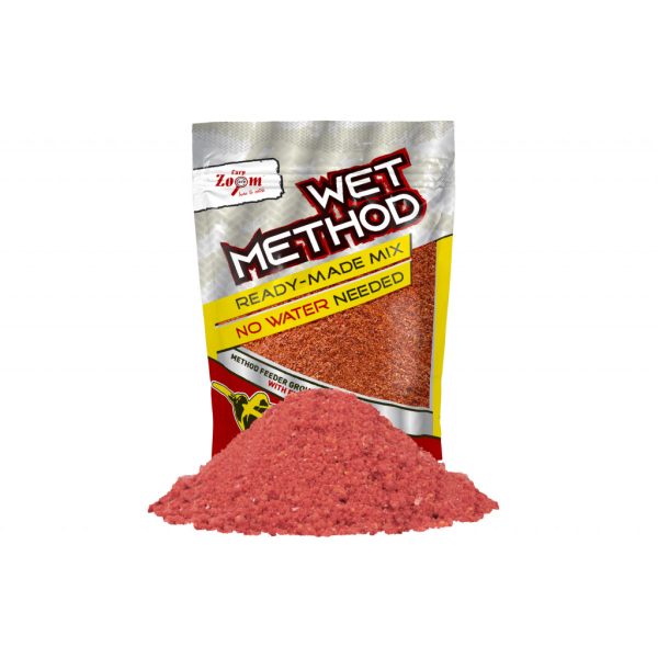 CarpZoom Wet Method készre kevert etetőanyag, eper, hal, 850 g