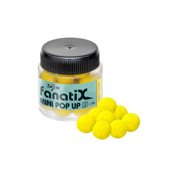 CarpZoom Fanati-X Mini Pop Up horogcsali, 10 mm, édes kukorica, 25 g