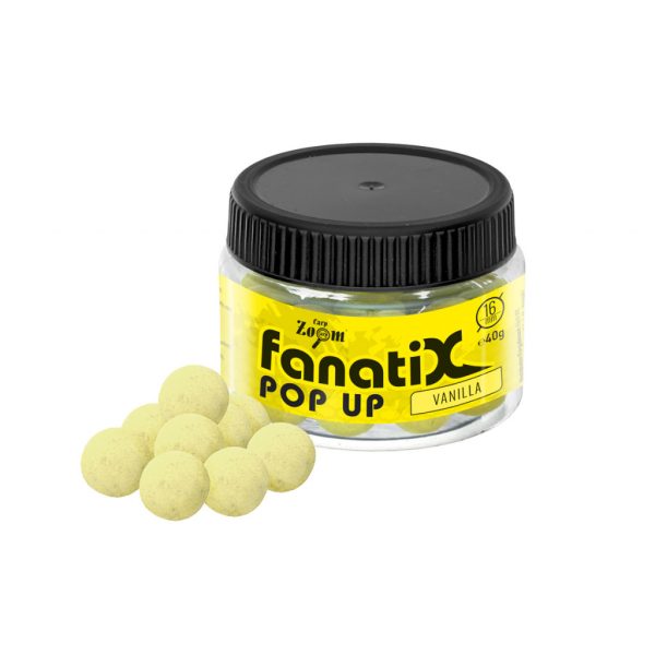 CarpZoom Fanati-X Pop Up horogcsali, 16 mm, vanília, 40 g