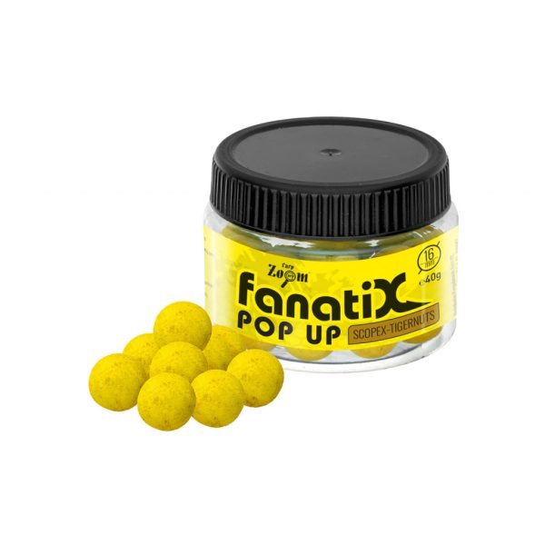 CarpZoom Fanati-X Pop Up horogcsali, 16 mm, scopex, tigrismogyoró, 40 g