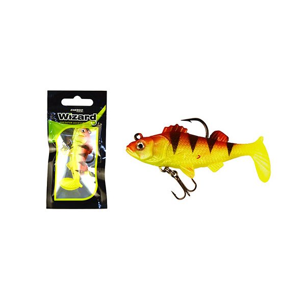 WIZARD SWIMBAIT PERCH 3 INCH  YELLOW-REDTIGER