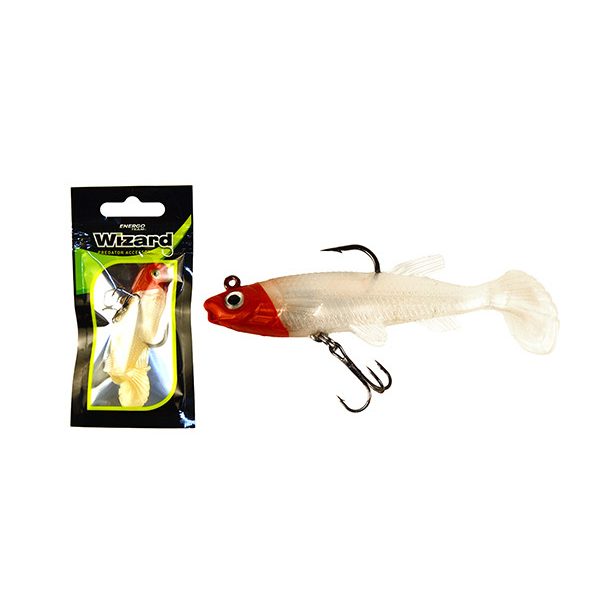 WIZARD SWIMBAIT PADDLE SHAD 2 INCH RED WHITE