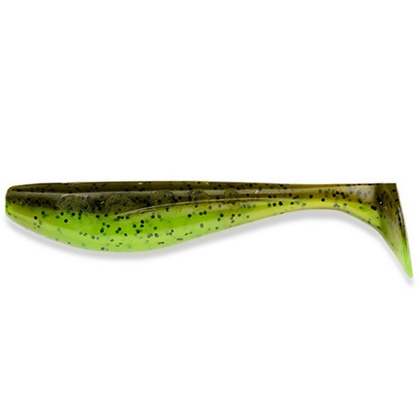 FISHUP_WIZZLE SHAD 3" (8PCS.), #204 - GREEN PUMPKIN/CHARTREUSE