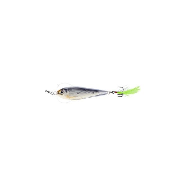 LIVETARGET FLUTTER SHAD JIGGING SPOON GLOW/BLACK 50 MM 11 G