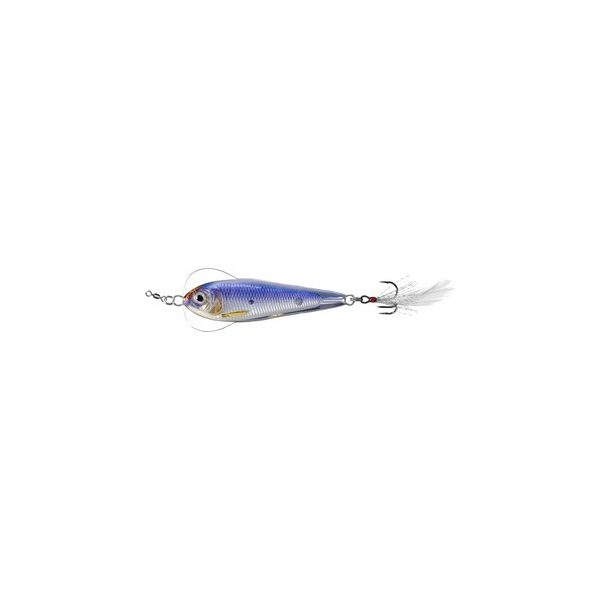 LIVETARGET FLUTTER SHAD JIGGING SPOON SILVER/VIOLET 50 MM 11 G