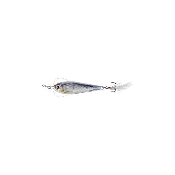 LIVETARGET FLUTTER SHAD JIGGING SPOON SILVER/BLACK 55 MM 14 G