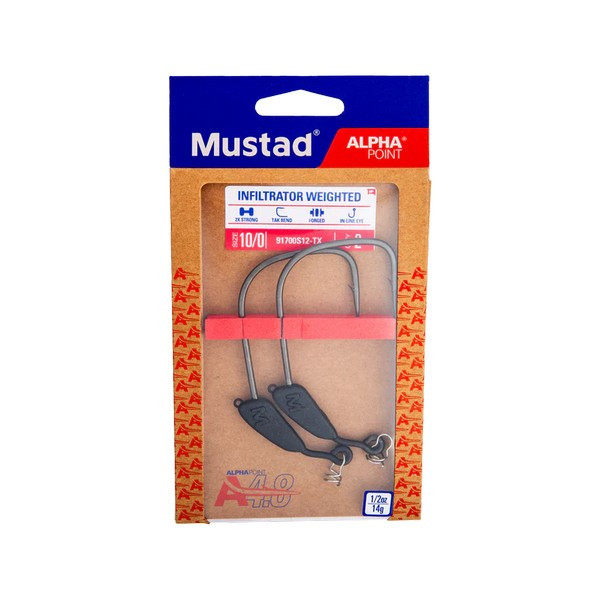 MUSTAD INFILTRATOR WEIGHTED, 4/0, 3G 3DB/CSOMAG