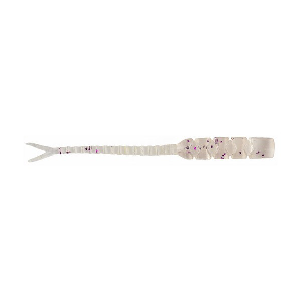 MUSTAD AJI HELLGRAMITE 2'' CLEAR PURPLE GLITTER 12DB/CSOMAG