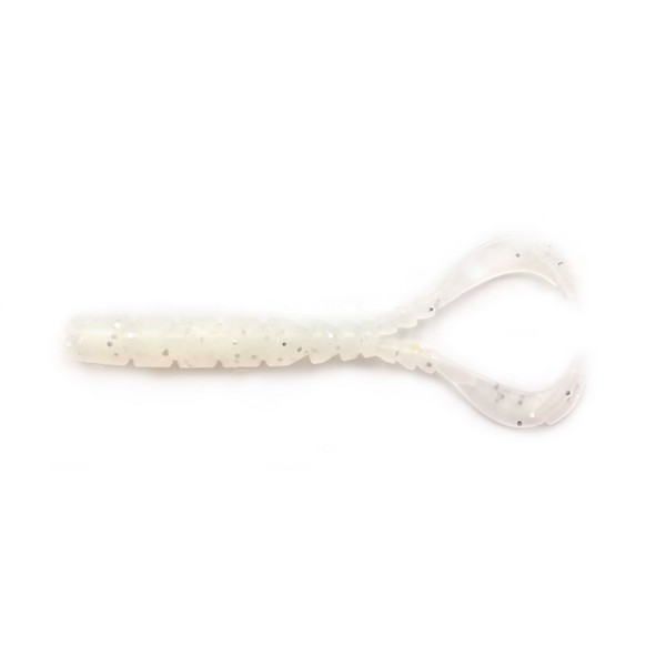 MUSTAD AJI CRAW TAIL 1.7'' CLEAR LUMINOUS SILVER GLITTER 12DB/CSOMAG