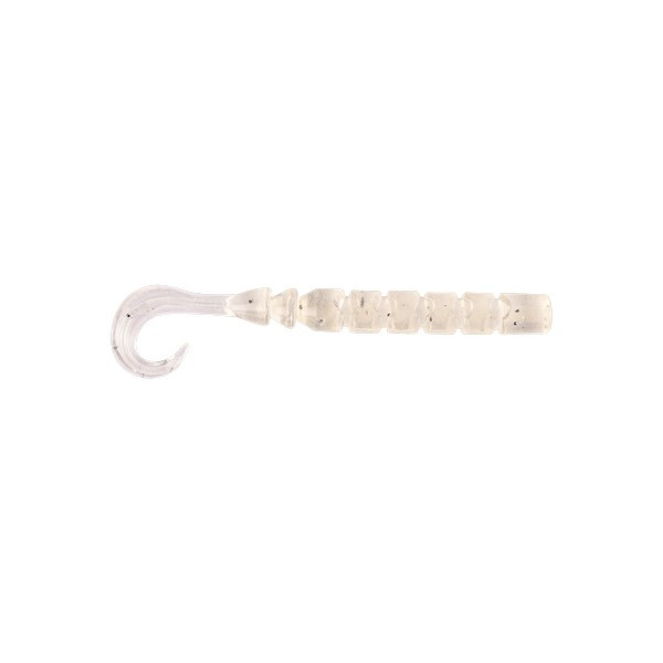 MUSTAD AJI CURLY TAIL 2.5'' CLEAR LUMINOUS SILVER GLITTER 12DB/CSOMAG