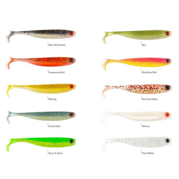 MUSTADMEZASHI Z-TAIL MINNOW 3.5"PEARL WHITE 6DB/CSOMAG