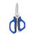 MUSTAD 7", SCISSORS, 420 STAINLESS STEEL, FINE POLISHED BLUE