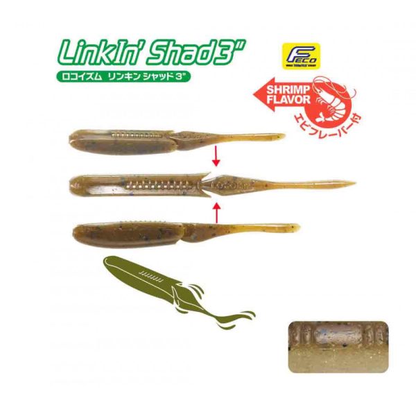 TIEMCO LINKIN SHAD 5" 12.5cm Color 225