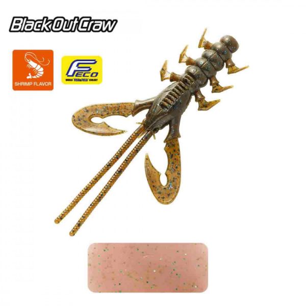 TIEMCO BLACK OUT CRAW 4" 10cm Color 155