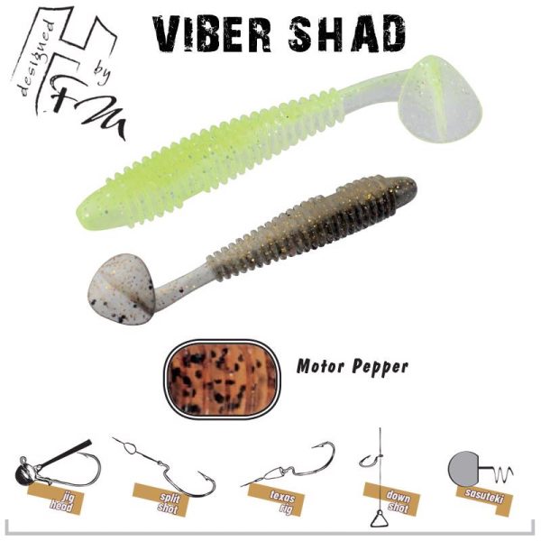 VIBER SHAD 3.8" 9.7cm MOTOR PEPPER