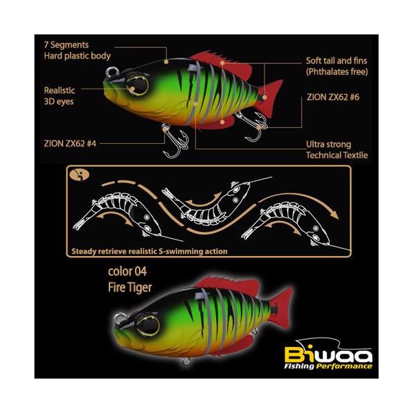 SWIMBAIT SEVEN S6" 15cm 60gr 04 Fire Tiger