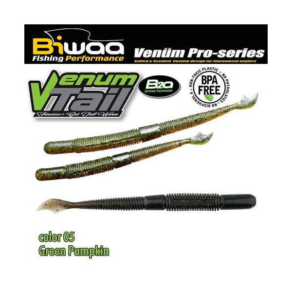 VENUM TAIL 4" 10cm 05 Green Pumpkin