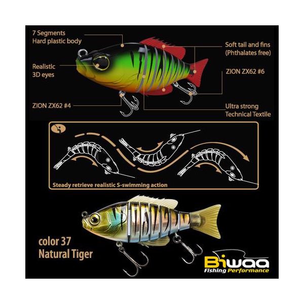 SWIMBAIT SEVEN S6" 15cm 60gr 37 Natural Tiger