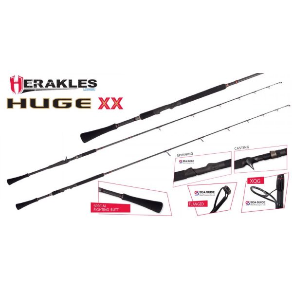 HUGE XX HHC660H BAITCAST 6'6" 201cm 1 1/2-5 40-150gr Heavy