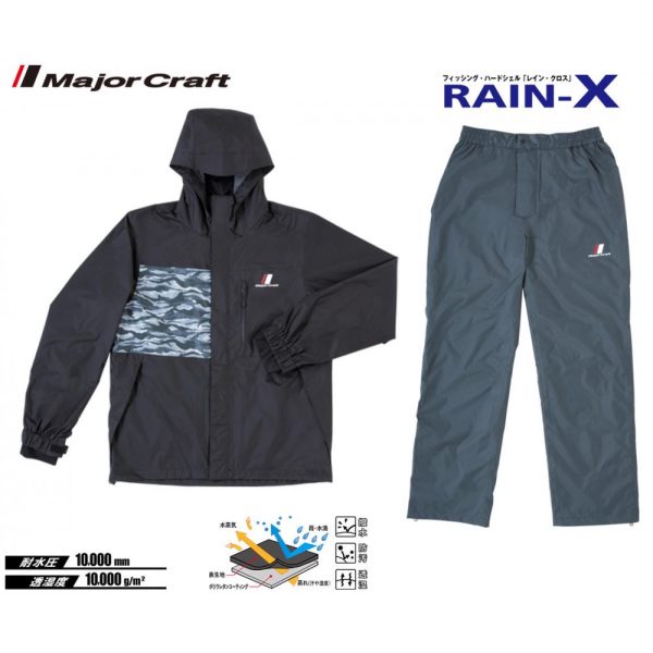 MAJOR CRAFT RAIN-X KÉTRÉSZES ESŐRUHA 3L Black