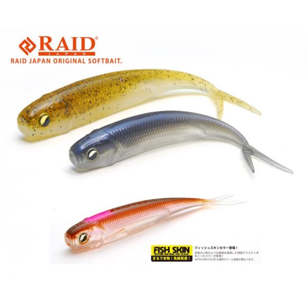 RAID FISH ROLLER FISH SKIN 3" 8.9cm 080 Clear Wakasagi