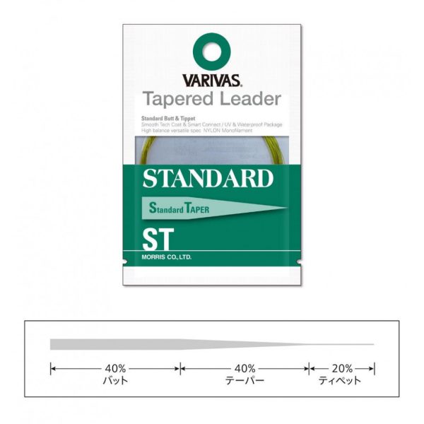 VARIVAS VÉKONYODÓ ELŐKE TAPERED LEADER STANDARD ST 5X 9ft 0.148mm-0.48mm