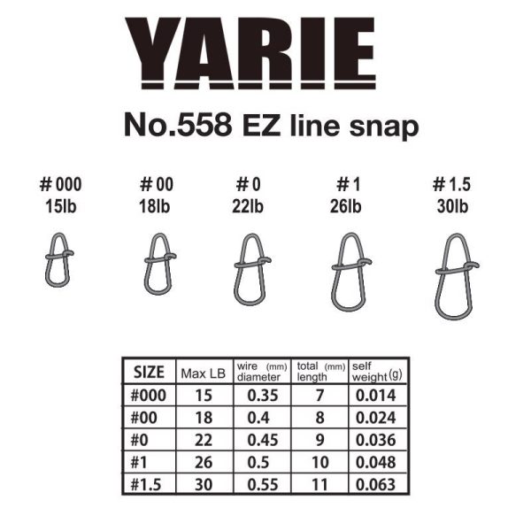 Yarie Jespa KAPOCS YARIE 558 EZ LINE SNAP 26LB 1