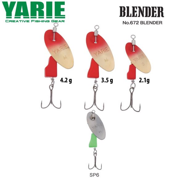 Yarie Jespa KÖRFORGÓ YARIE 672 BLENDER 3.5gr SP6 Silver Chart