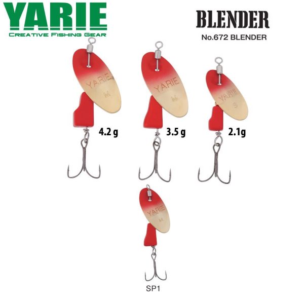 Yarie Jespa KÖRFORGÓ YARIE 672 BLENDER 4.2gr SP1 Red/Red