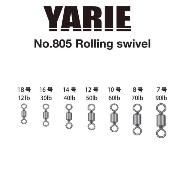 Yarie Jespa FORGÓ YARIE 805 ROLLING SWIVEL BLACK 30lb 16