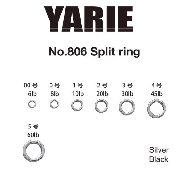 Yarie Jespa KULCSKARIKA YARIE 806 SPLIT RING BLACK 6lb 00